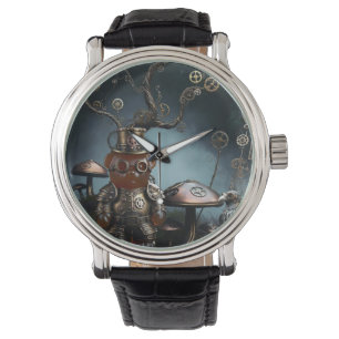 Victoriaanse Tandwiel Gummy Beer Mechanische Raaf Horloge