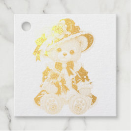 Victoriaanse teddybeer bedankjes labels