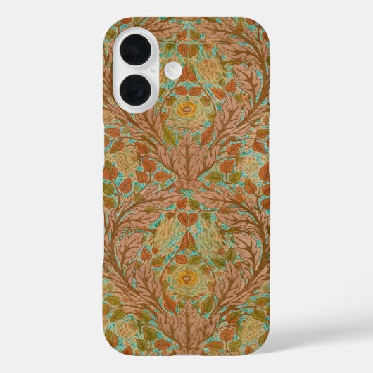 Victoriaanse Terracotta Roos en Blad Botanische Pr Case-Mate iPhone Case (Achterkant)