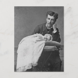 Victoriaanse Tijdperk Doodsfoto Briefkaart