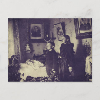 Victoriaanse Tijdperk Doodsfoto Briefkaart