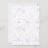 Victoriaanse toile Franse lavendel klassieke trouw Kaart (Achterkant)