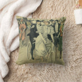 Victoriaanse trouwbruid en -bruidegom pasgetrouwd kussen (Deken)