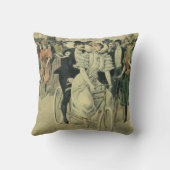 Victoriaanse trouwbruid en -bruidegom pasgetrouwd kussen (Achterkant)