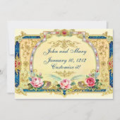 Victoriaanse trouwdatum verjaardag aankondiging (Voorkant)