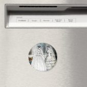 Victoriaanse Trouwjurk Twee Vrouwen Magneet (Insitu (Vaatwasser))