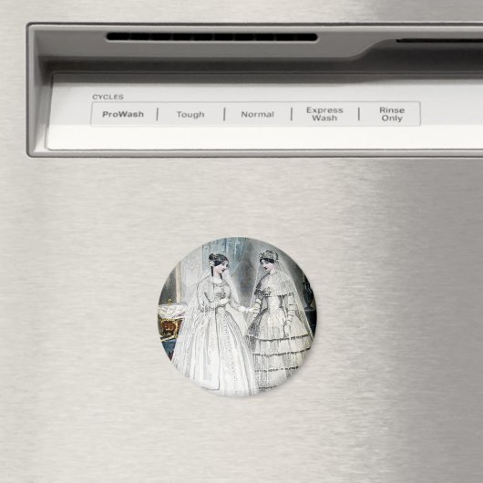 Victoriaanse Trouwjurk Twee Vrouwen Magneet (Insitu (Vaatwasser))