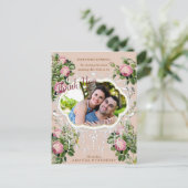 Victoriaanse Tuin Bruiloft Bedankt in de Bush Briefkaart (Staand voorkant)