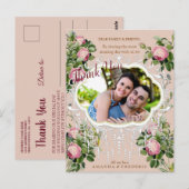 Victoriaanse Tuin Bruiloft Bedankt in de Bush Briefkaart (Voorkant / Achterkant)