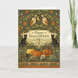Victoriaanse Tuin Vintage Halloween Kaart