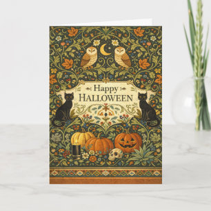 Victoriaanse Tuin Vintage Halloween Kaart
