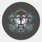 Victoriaanse Tweeling Gotische Sticker (Voorkant)