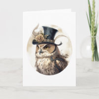 Victoriaanse Uil Aristocrat Portret Donkere Hoed B