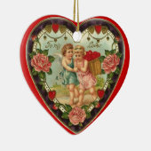 Victoriaanse Valentijn aan mijn liefde Keramisch Ornament (Rechts)