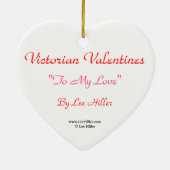 Victoriaanse Valentijn aan mijn liefde Keramisch Ornament (Achterkant)