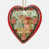 Victoriaanse Valentijn aan mijn liefde Keramisch Ornament (Links)