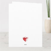 Victoriaanse Valentijn Engel Rode Hart   Kaart (Achterkant)