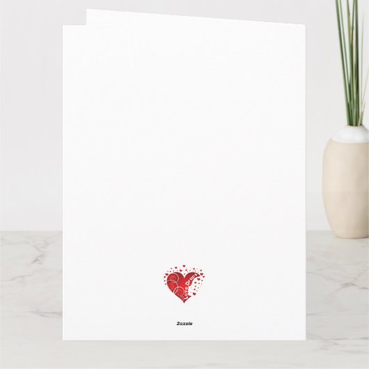 Victoriaanse Valentijn Engel Rode Hart   Kaart (Achterkant)