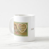 Victoriaanse Valentijnsboodschap 2 Meisjes Mokken (Voorkant links)