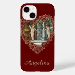 Victoriaanse Valentijnsdag, antieke engelen met br Case-Mate iPhone Case