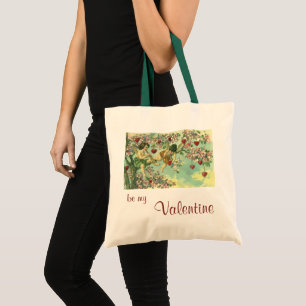 Victoriaanse Valentijnsdag Cupido's Vintage Hart B Tote Bag
