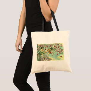 Victoriaanse Valentijnsdag Cupido's Vintage Hart B Tote Bag