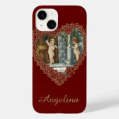 Victoriaanse Valentijnsdag, Engelen met Brief Case-Mate iPhone Case (Achterkant)