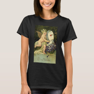 Victoriaanse Valentijnsdag, Vintage engel Liefdes  T-shirt
