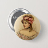 Victoriaanse Valentijnsgroet Knop Ronde Button 5,7 Cm (Voorkant /achterkant)