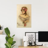 Victoriaanse Valentijnsgroet Poster (Thuiskantoor)