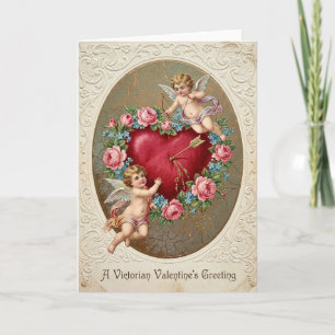Victoriaanse Valentijnskaart met Cupido Kaart