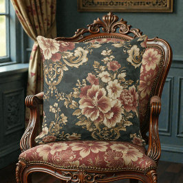 Victoriaanse Vintage Bloem Kussen