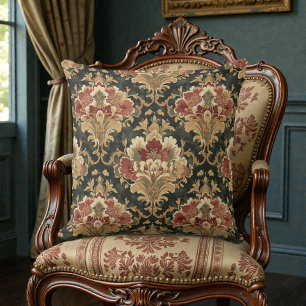 Victoriaanse Vintage Bloemen Kussen