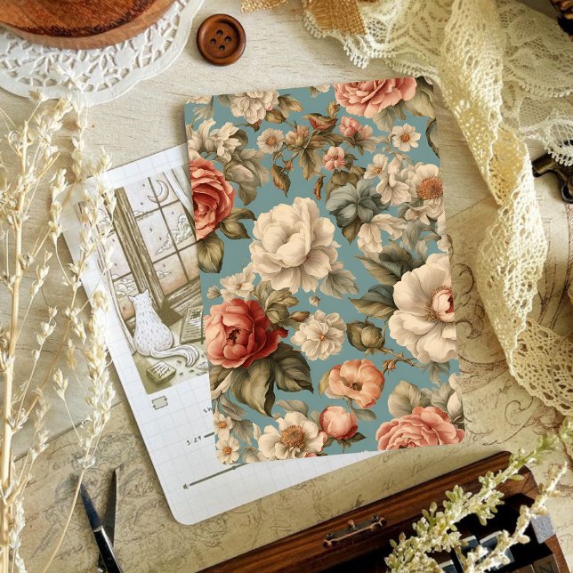 Victoriaanse vintage bloemenschrootboekpapieren (Creator heeft geüpload)