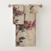Victoriaanse Vintage Grunge Bloem Bad Handdoek (Insitu)
