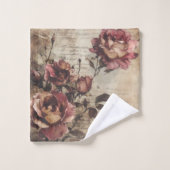 Victoriaanse Vintage Grunge Bloem Bad Handdoek (Wasdoekje)