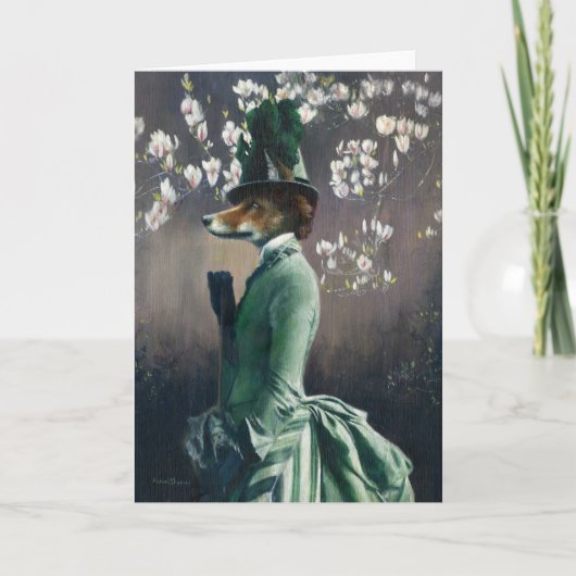 Victoriaanse Vixen Groeten Kaart (Voorkant)