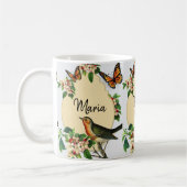 Victoriaanse Vogel Bloemen Mok (Links)