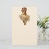 Victoriaanse Vrouw Briefpapier (Staand voorkant)