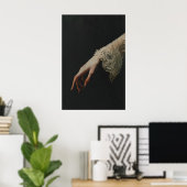 Victoriaanse vrouw hand kant kunst afdrukbaar donk poster (Thuiskantoor)