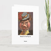 Victoriaanse Vrouw Met Varkens Kaart (Achterkant)