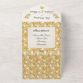 Victoriaanse weide gele uitnodiging (Buitenkant)