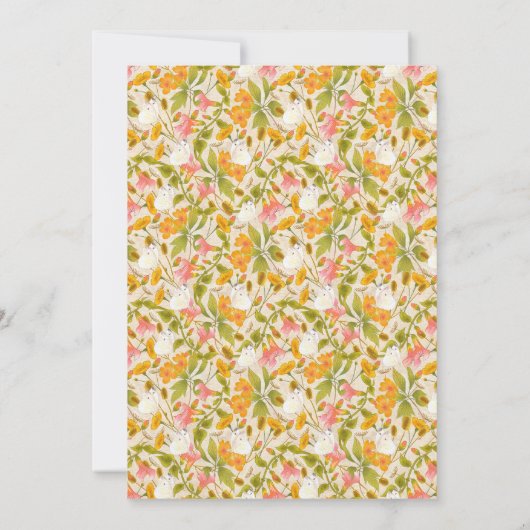 Victoriaanse weide gele uitnodiging (Achterkant)