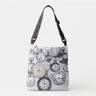 Victoriaanse Zakhorloge Collage Alice Wonderland Crossbody Tas