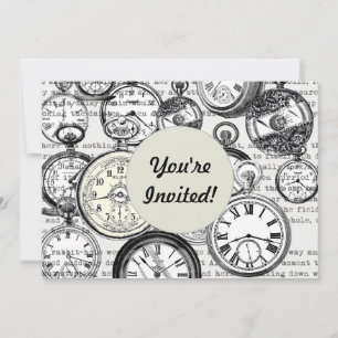 Victoriaanse Zakhorloge Collage Alice Wonderland Kaart