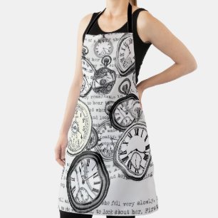 Victoriaanse Zakhorloge Collage Alice Wonderland Schort