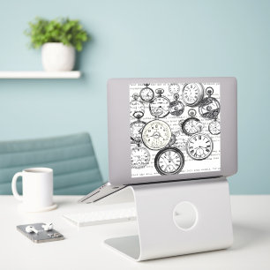 Victoriaanse Zakhorloge Collage Alice Wonderland Sticker