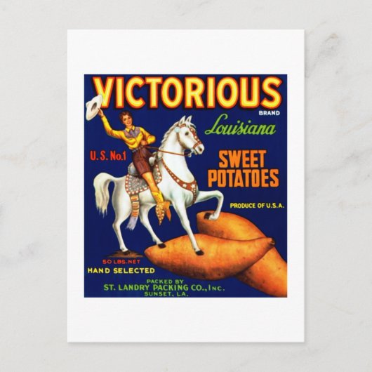 Victoriaanse zoete aardappelen briefkaart (Voorkant)