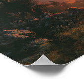 Victoriaanse Zonsondergang Landschap Kunst Ingangs Poster (Hoek)