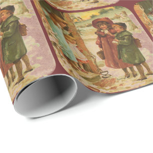 Victoriale kindercadeauverpakkings papier